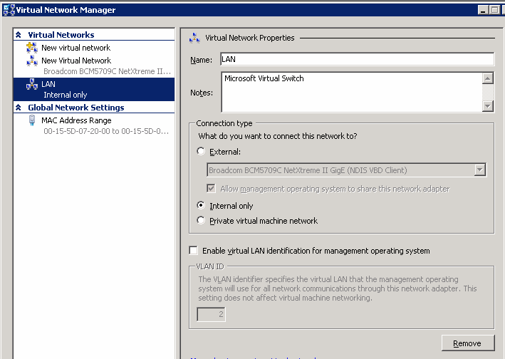 How to configure VLAN in Windows Hyper-V